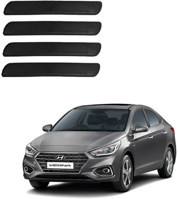 Autofetch Polypropylene Car Bumper Guard(Black, Pack of 4, Hyundai, Fluidic Verna)