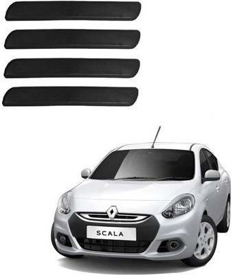 Autofetch Polypropylene Car Bumper Guard(Black, Pack of 4, Renault, Scala)