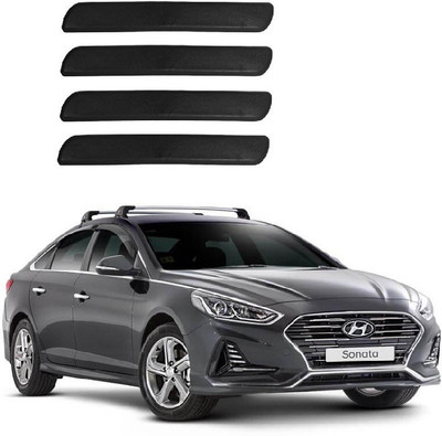 Autofetch Polypropylene Car Bumper Guard(Black, Pack of 4, Hyundai, Sonata)