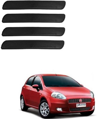 Autofetch Polypropylene Car Bumper Guard(Black, Pack of 4, Fiat, Punto)