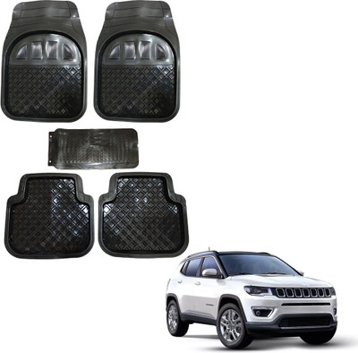 Oshotto Rubber Standard Mat For  Jeep Compass(Black)