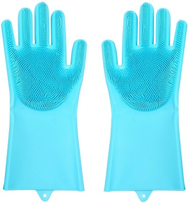 LooMantha Multiple Function Housekeeping Magic Gloves Wet and Dry Glove Set(Free Size Pack of 2)