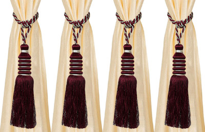 KUBER INDUSTRIES Maroon Tieback Hook(Pack of 4)