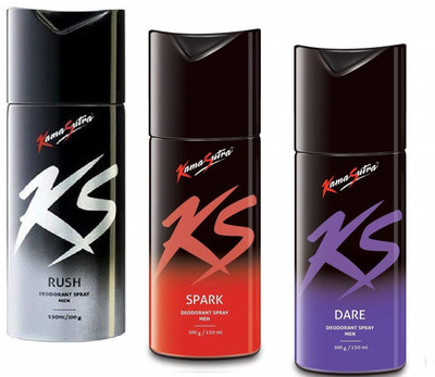 KS SPARK Deodorant Spray - For Men (150 ml, Pack of 3) Deodorant Spray  -  For Men(450 ml, Pack of 3)