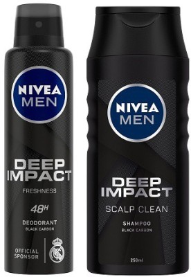 Nivea Men Deep Impact Freshness Deodorant Spray  -  For Men  (400 ml)