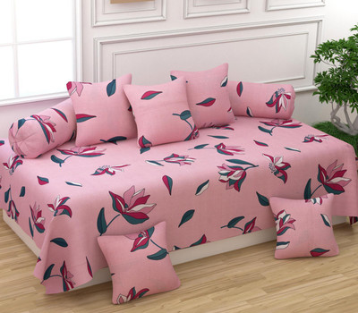 CASTIQA Polycotton Abstract Diwan Set(Peach)