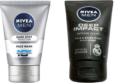 NIVEA DEEP INTENSE CLEAN FACE WASH 100 GM + 1 MEN DARK SPOT FACE WASH Face Wash(100 g)