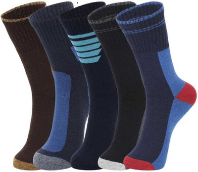 HashKnit Men Mid-Calf/Crew(Pack of 5)