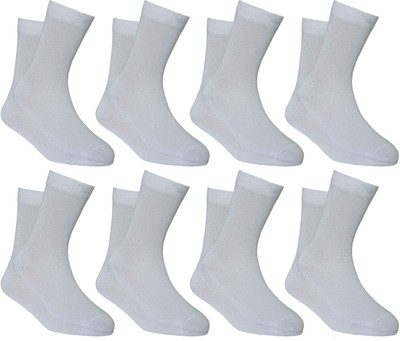 QUEERY Men Solid Mid-Calf/Crew(Pack of 8)