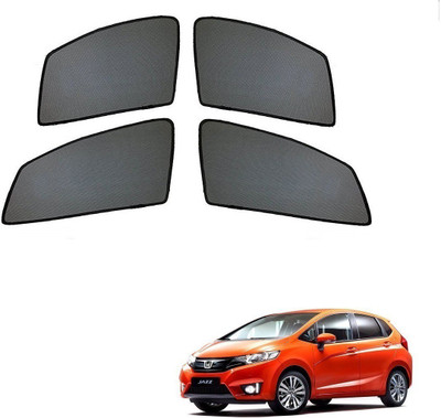 AuTO ADDiCT Side Window Sun Shade For Honda Jazz(Black)