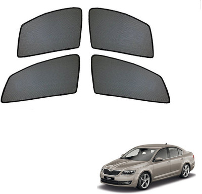 AuTO ADDiCT Side Window Sun Shade For Skoda Octavia(Black)