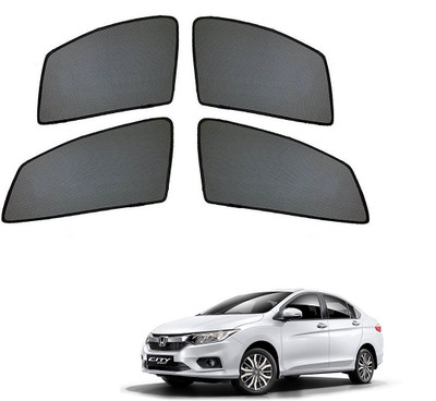 AuTO ADDiCT Side Window Sun Shade For Honda New City(Black)