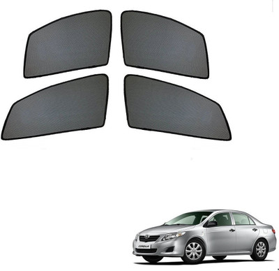 AuTO ADDiCT Side Window Sun Shade For Toyota Corolla(Black)