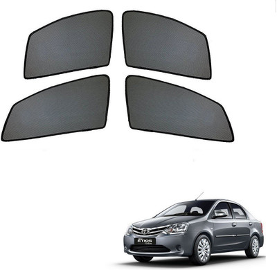 AuTO ADDiCT Side Window Sun Shade For Toyota Etios(Black)