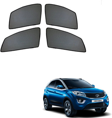 AuTO ADDiCT Side Window Sun Shade For Tata Nexon(Black)