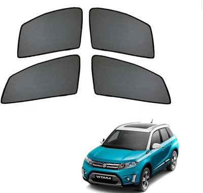 AuTO ADDiCT Side Window Sun Shade For Maruti Suzuki Vitara Brezza(Black)