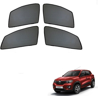 AuTO ADDiCT Side Window Sun Shade For Renault Kwid(Black)