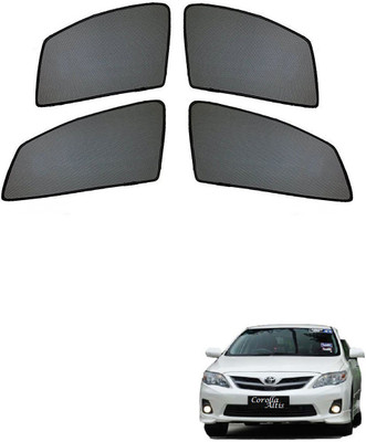 AuTO ADDiCT Side Window Sun Shade For Toyota Corolla Altis(Black)