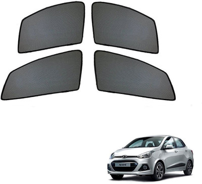 AuTO ADDiCT Side Window Sun Shade For Hyundai Xcent(Black)