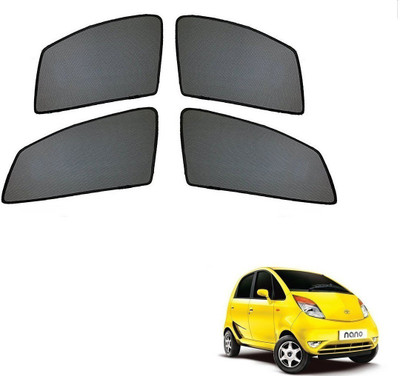 AuTO ADDiCT Side Window Sun Shade For Tata Nano(Black)