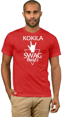 GNS Printed Men Round Neck Red T-Shirt