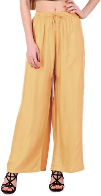 kahili art Regular Fit Women Yellow Trousers