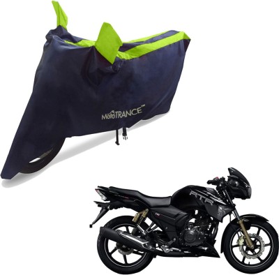 MOTOTRANCE Two Wheeler Cover for TVS(Apache RTR 180, Blue, Green)