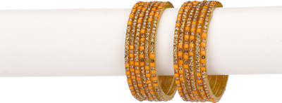 AFAST Glass Beads, Crystal Enamel Bangle Set(Pack of 12)