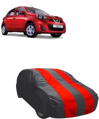 RAIN SPOOF Car Cover For Nissan Micra Active (Without Mirror Pockets)(Maroon, Grey, For 2005, 2006, 2007, 2008, 2009, 2010, 2011, 2012, 2013, 2014, 2015, 2016, 2017, 2018, 2019, NA Models)