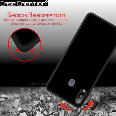 CASE CREATION Back Cover for Samsung Galaxy A40 Soft Case(Black, Waterproof, Silicon, Pack of: 1)
