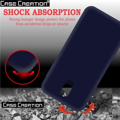 CASE CREATION Back Cover for Samsung Galaxy J7 Pro Soft Cover(Blue, Waterproof, Silicon, Pack of: 1)
