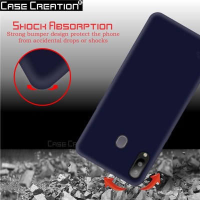 CASE CREATION Back Cover for Samsung Galaxy A40 Soft Case(Blue, Waterproof, Silicon, Pack of: 1)