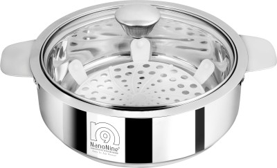 NanoNine Roti Saver Stainless Steel Chapati Pot with Handle,Small,1.25L Serve Casserole(1250 ml)