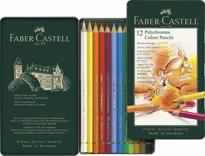 FABER-CASTELL COLOR PENCIL ROUND Shaped Color Pencils(Set of 12, Multicolor)