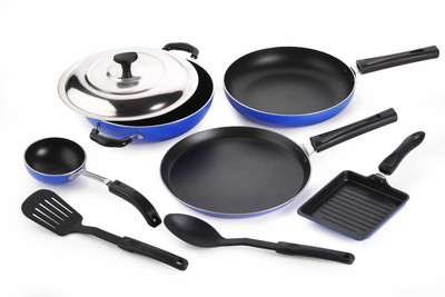 Crystal Eco Series Cookware Set(PTFE (Non-stick), 8 - Piece)