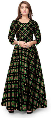 SILVER ORGANISATION Flared/A-line Gown(Multicolor)