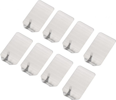 P s retail Stainless Steel Wall Hooks with Strong Adhesive- (8pcs/Set) Hook 1(Pack of 8)