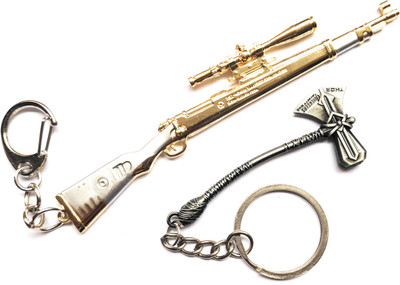 Swag Brother PUBG Gold Kar98 With AXE Key Chain