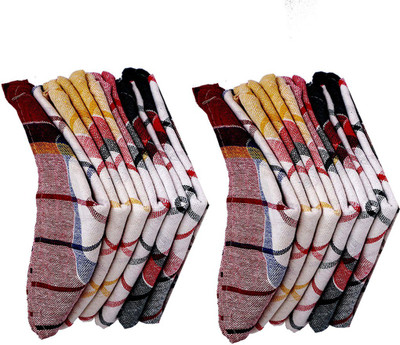 Ninki Fresh Cloth Kitchen Multipurpose Multicolor Cloth Napkins(12 Sheets)