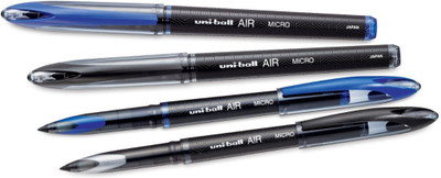 uni-ball Air Micro UBA 188M 0.5mm Roller Pen | Bold Ink & Smooth Writing | Ergonomic Grip Roller Ball Pen(Pack of 4, Ink Color - Multicolor)