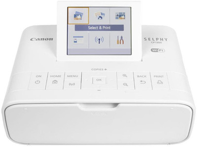 Canon CP1300 Multi-function WiFi Color Laser Printer (White, Ink Cartridge)
