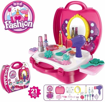 jmv My Dream Girls Bring Along Beauty Suitcase Makeup Vanity Toy Set