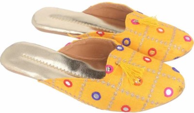 rajeraj Women Flats(Yellow , 2.5)