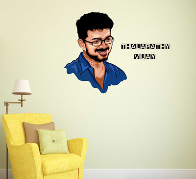 Wallzone 70 cm Thalapathy Vijay Removable Sticker(Pack of 1)