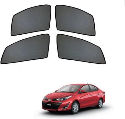 AuTO ADDiCT Side Window Sun Shade For Toyota Yaris(Black)