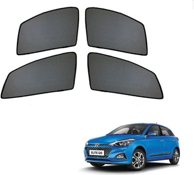 AuTO ADDiCT Side Window Sun Shade For Hyundai Elite i20(Black)