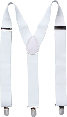 RIYASAT Y- Back Suspenders for Men(White)