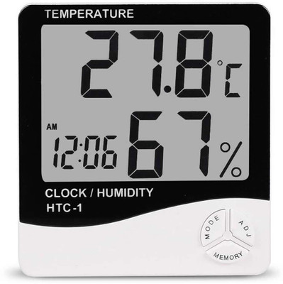 ZemPark Digital White Clock