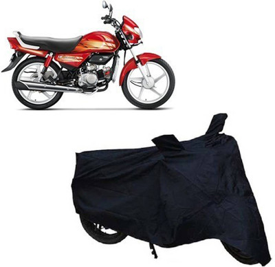 ROYAL AUTO MART Two Wheeler Cover for Hero(HF Deluxe, Black)