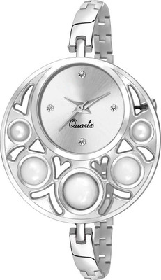 Varni Fashion Super Stylish Designer Double Round Silver Watch Analog watch Analog Watch - For Women